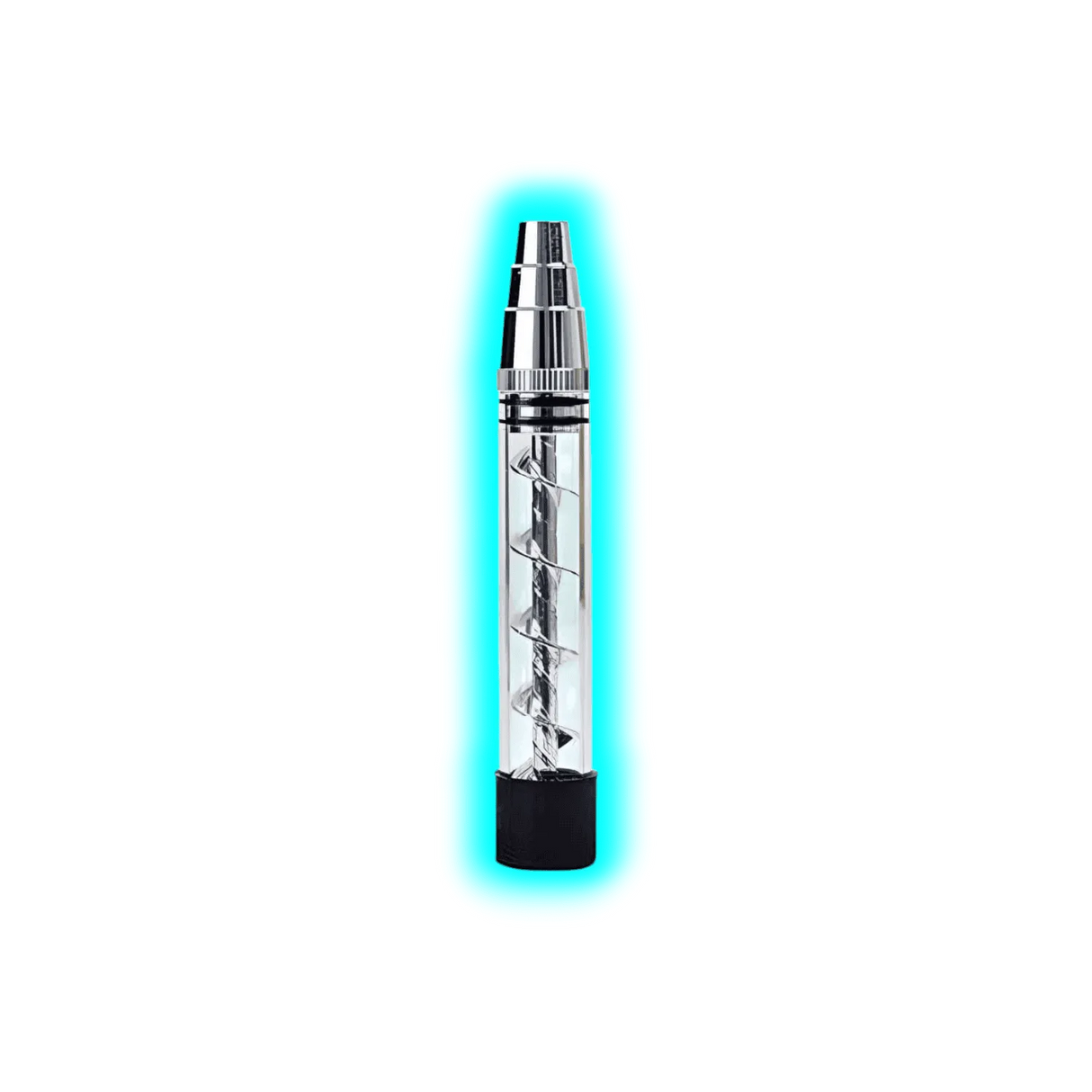 3 in 1 Glass Twist Pipe Silver