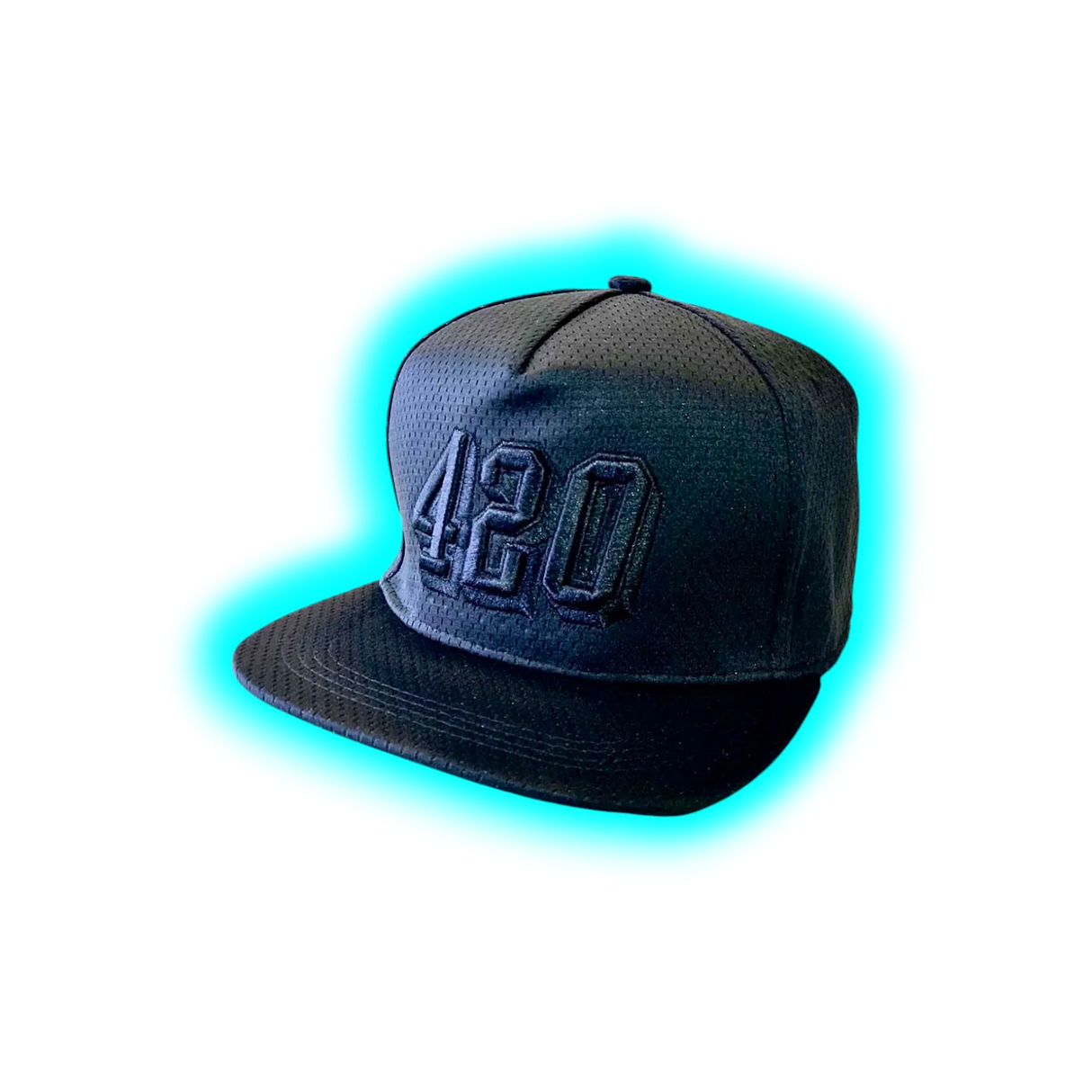 420 - 3D Embroidery Cap - Black on Black