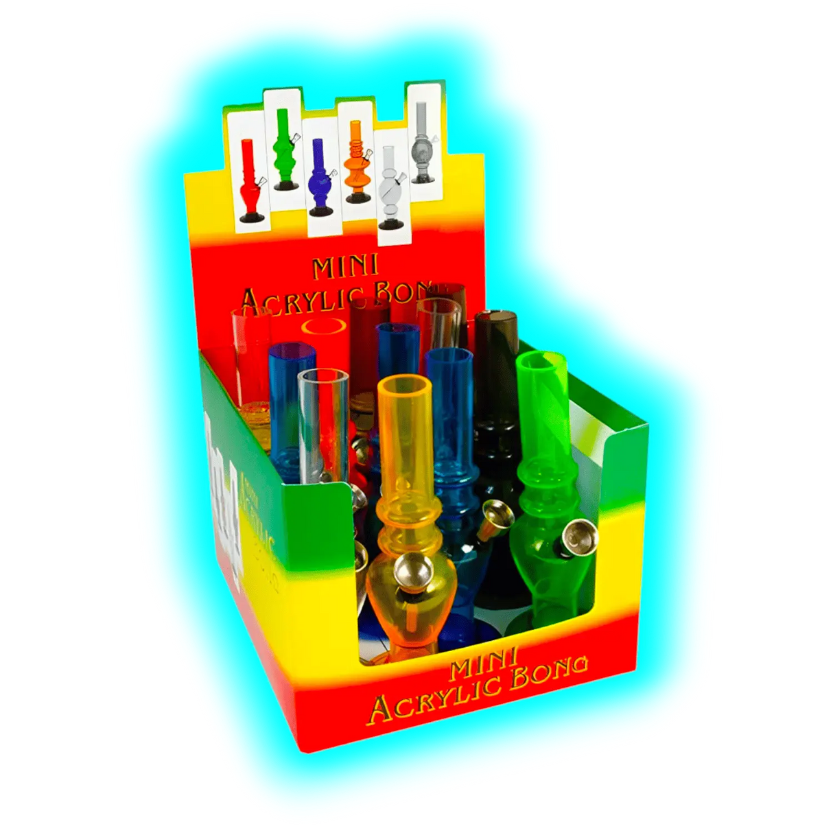 Acryl Mini Bong Hand Grip Assort.