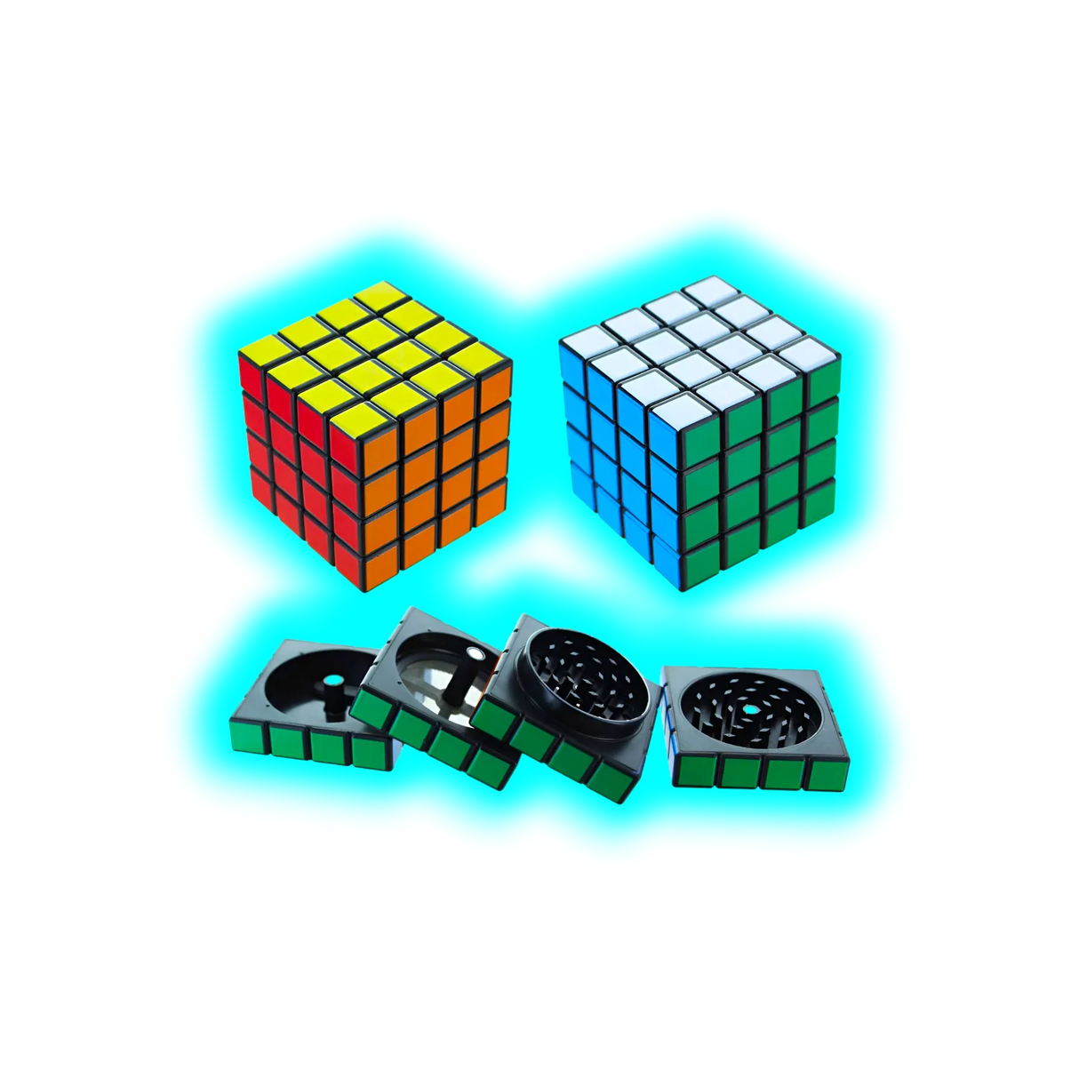 Acrylic Grinder Rubik Cube 58mm 4 parts