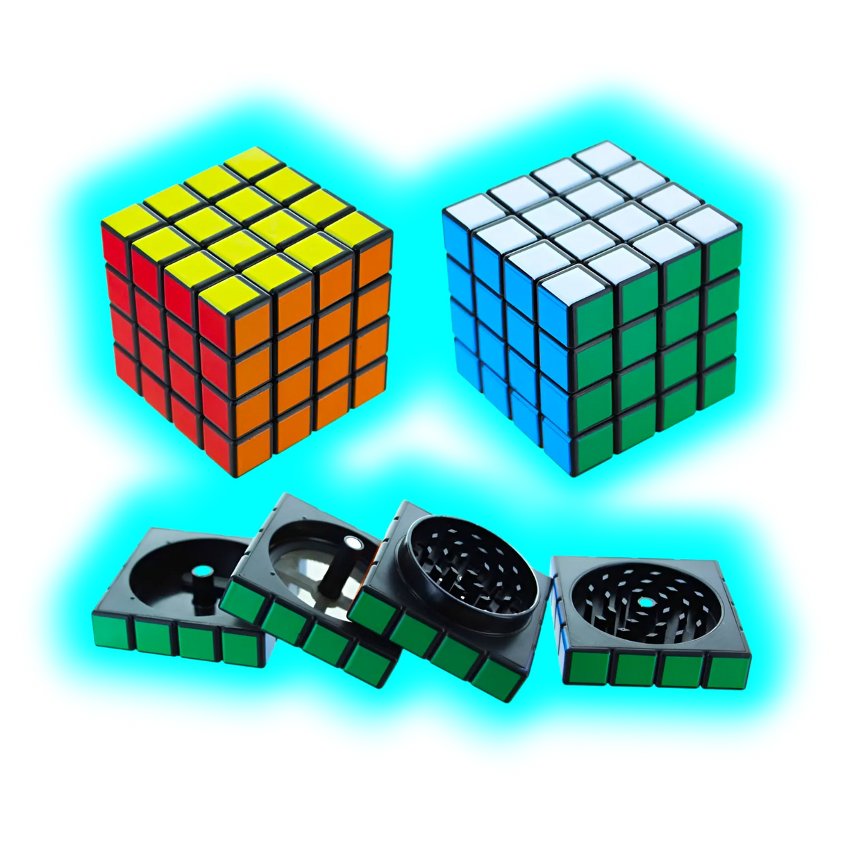 Acrylic Grinder Rubik Cube 58mm 4 parts