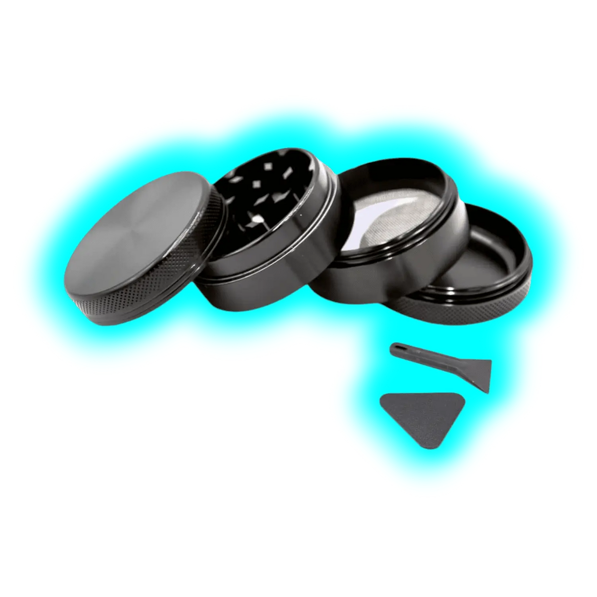 Aluminium Grinder Black 4 Parts 50mm