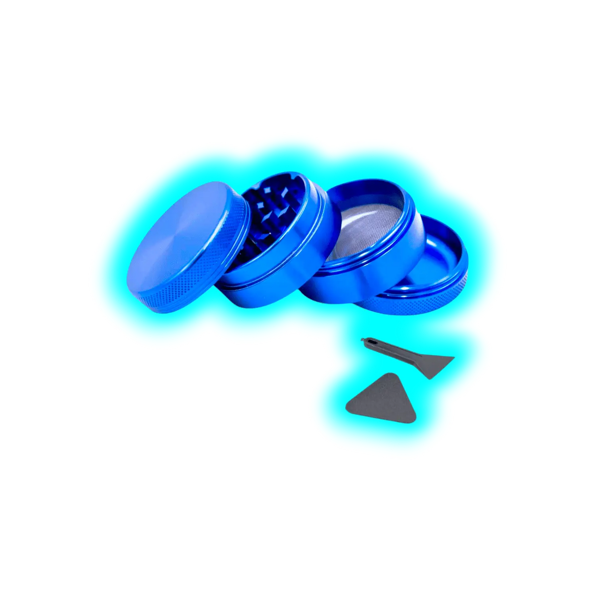 Aluminium Grinder Blue 4 Parts 50mm