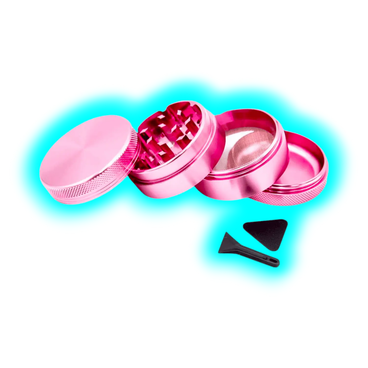 Aluminium Grinder Pink 4 Parts 50mm