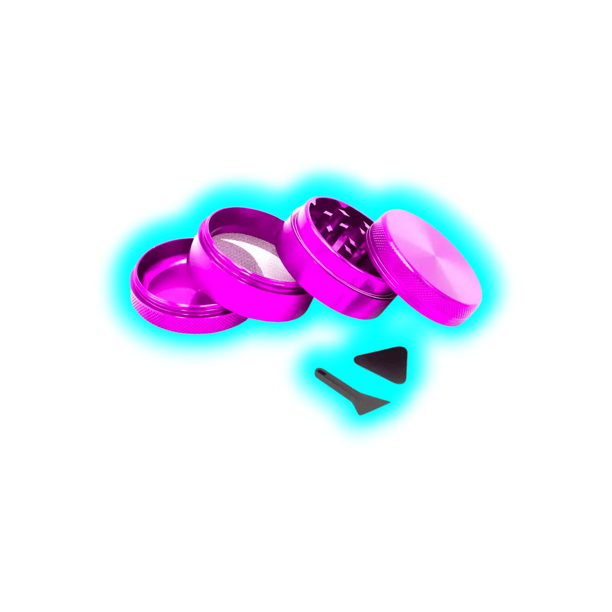 Aluminium Grinder Purple 4 Parts 50mm