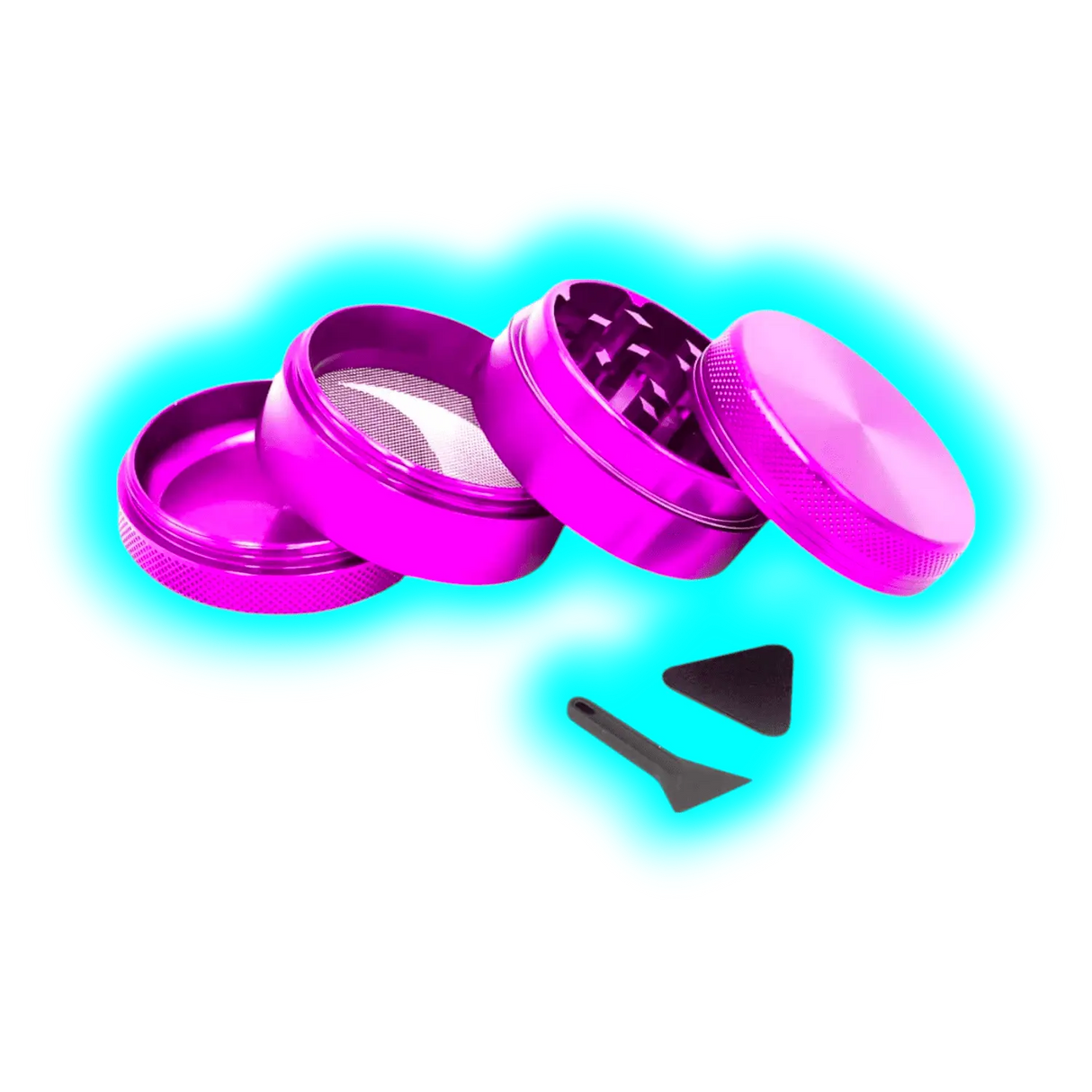 Aluminium Grinder Purple 4 Parts 50mm