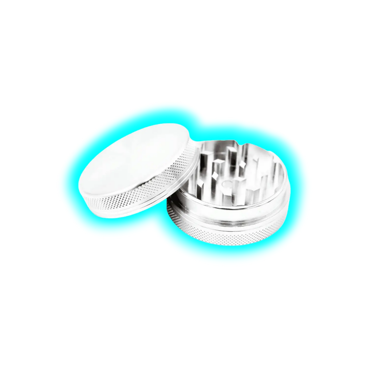 Aluminium Grinder Silver 2 Parts 50mm