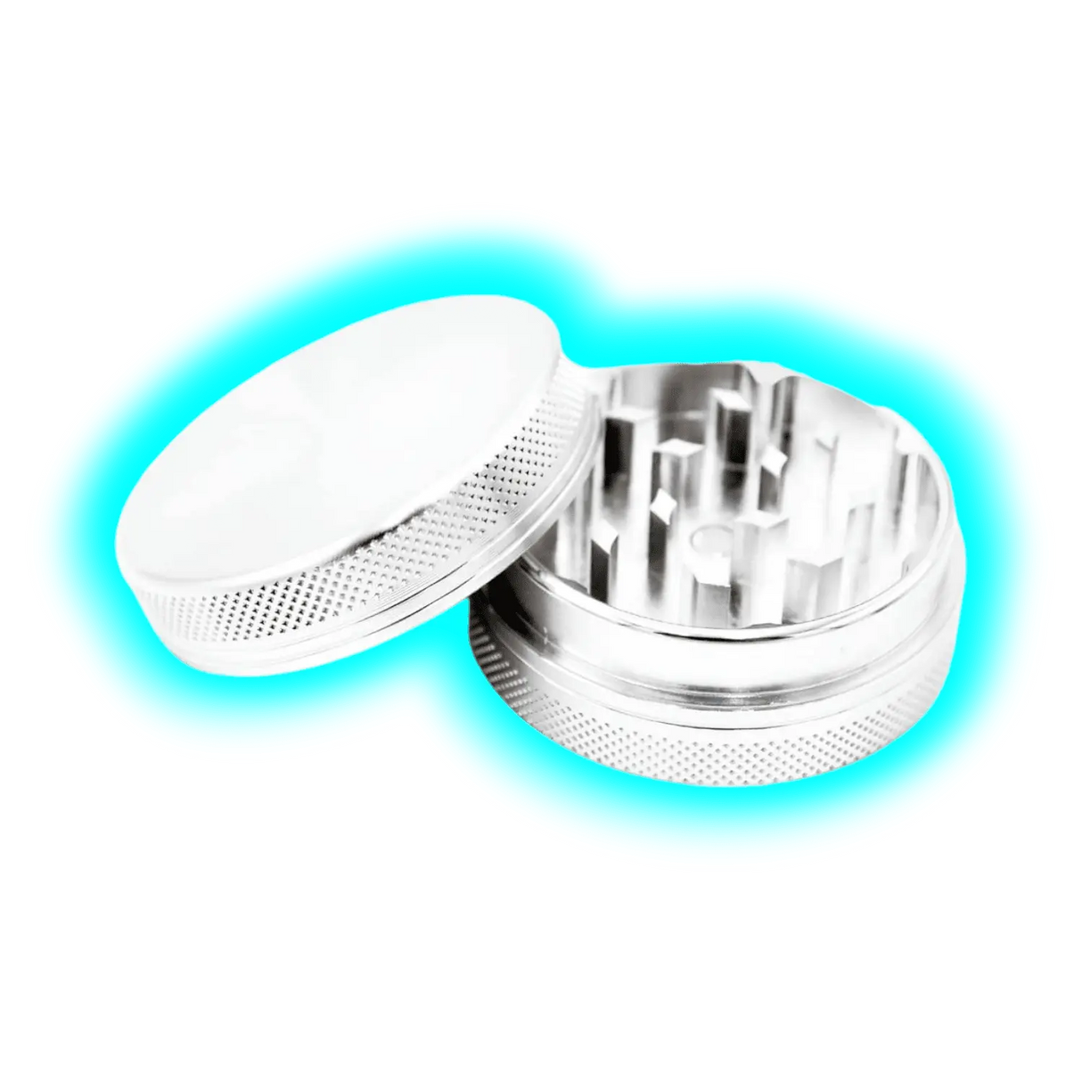 Aluminium Grinder Silver 2 Parts 50mm