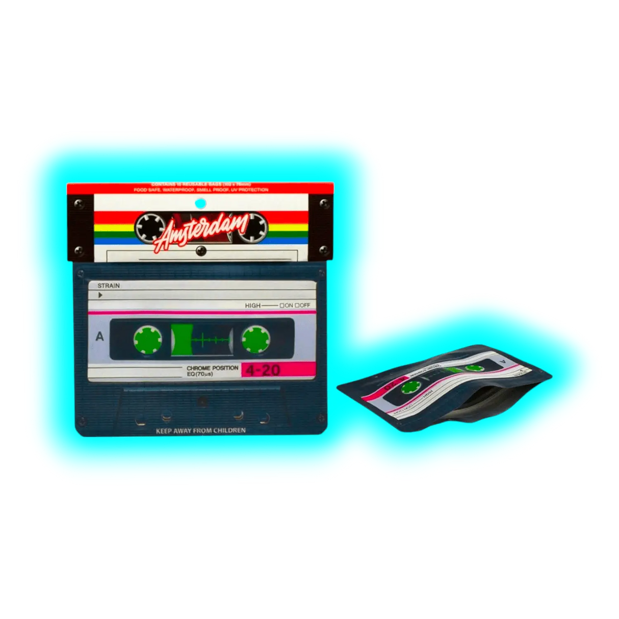 Amsterdam Casette Smellproof Bags 102 x 76mm 10pcs