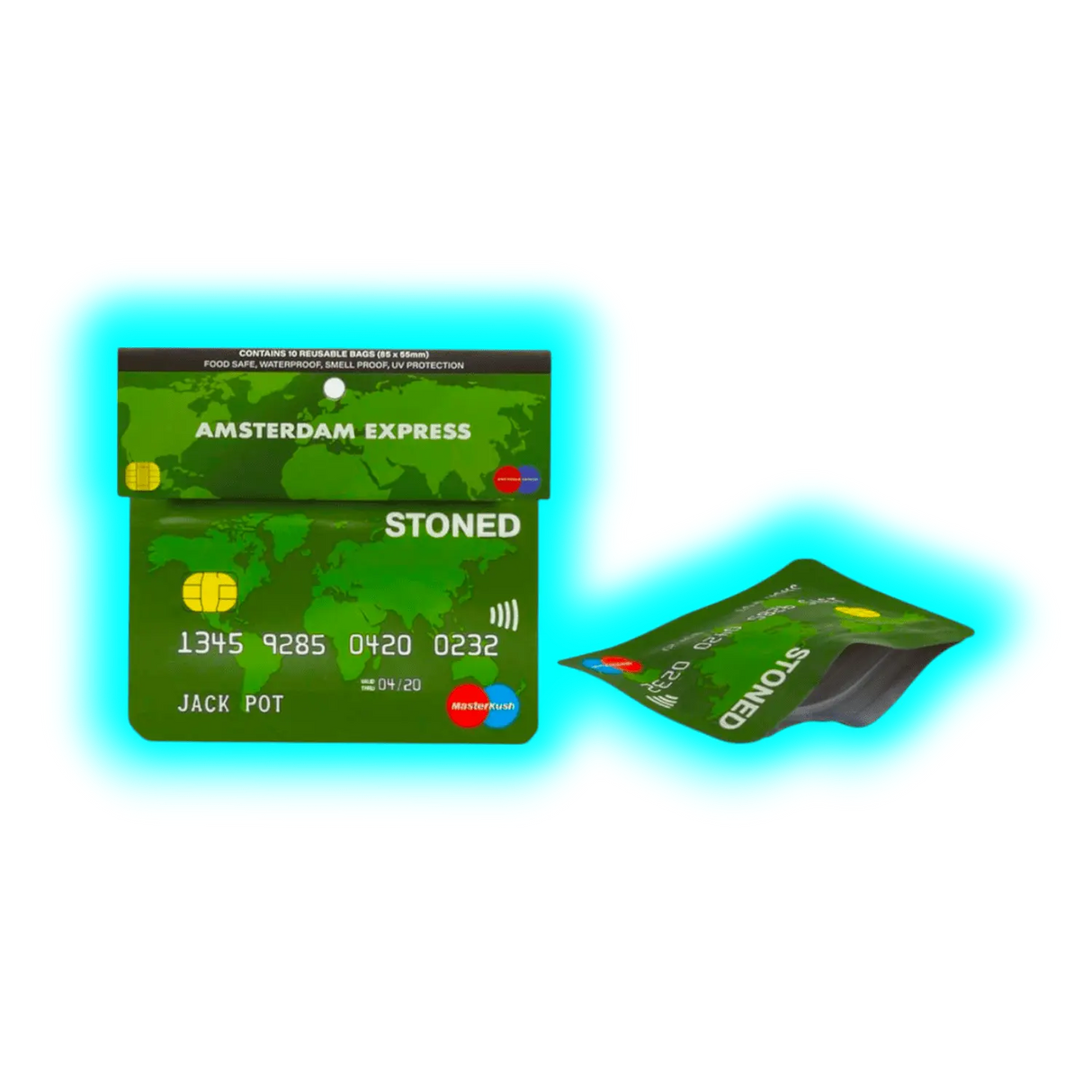 Amsterdam Credit Card Smellproof Bags 85 x 55mm 10pcs