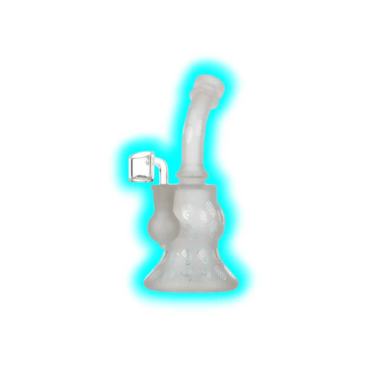 Amsterdam LTD ED Mixed White Bent Neck Bubbler 20cm