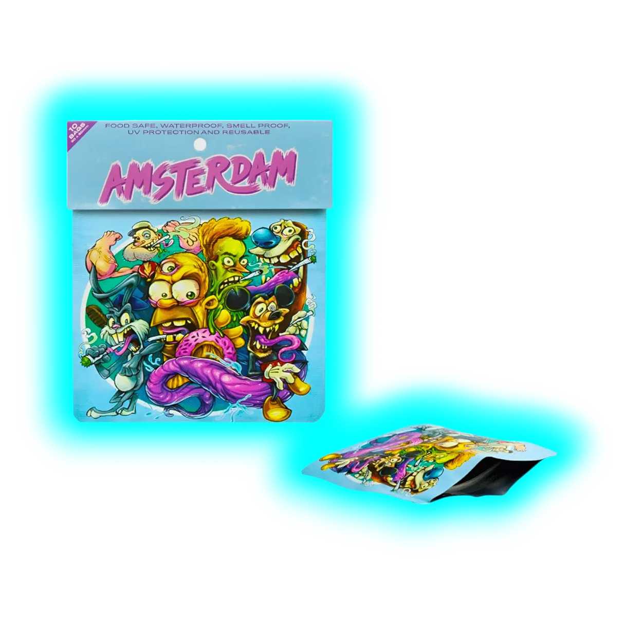 Amsterdam Stoned Smellproof Bags 90 x 80mm 10pcs