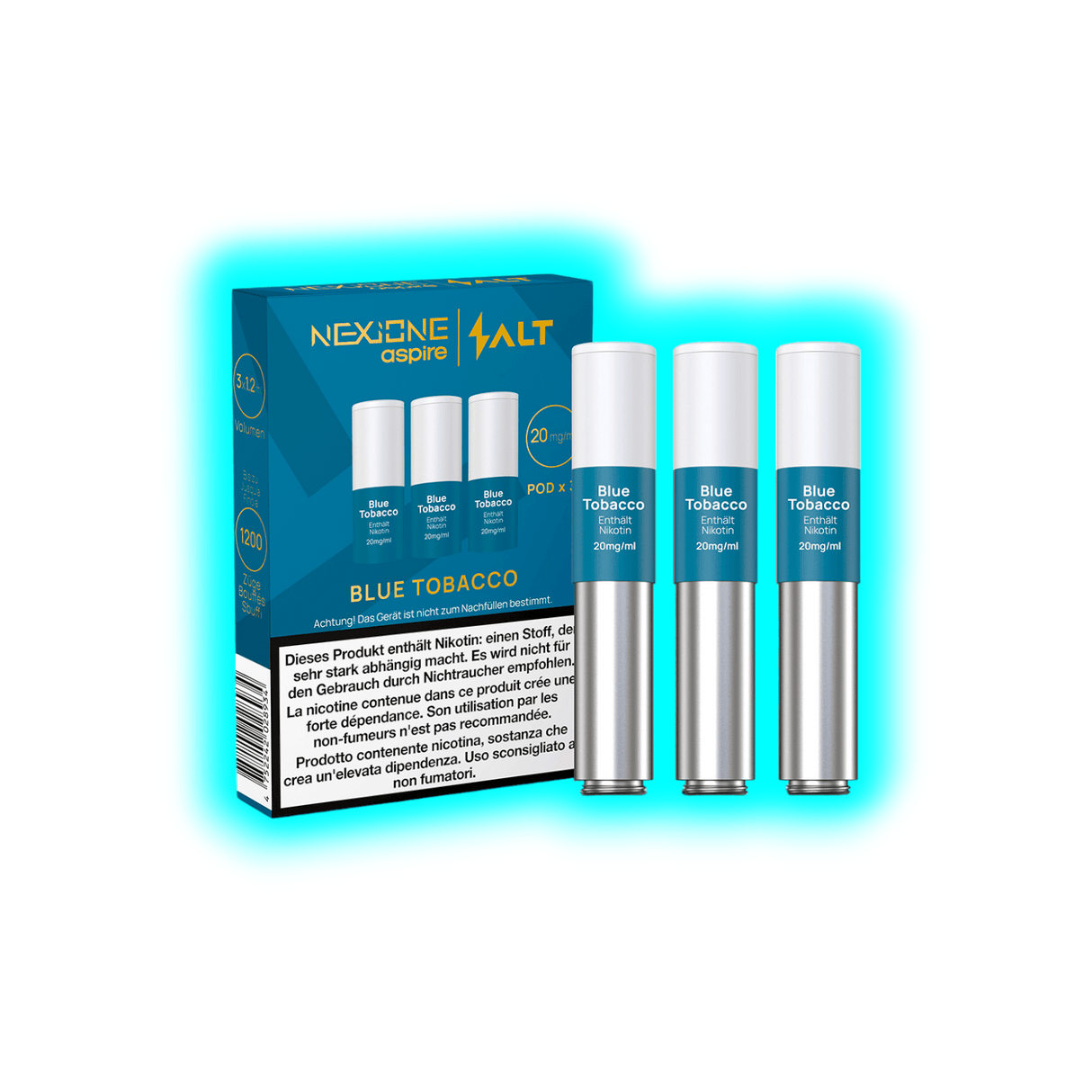 Aspire Nexione Salt Blue Tobacco Pod 20mg 3pcs
