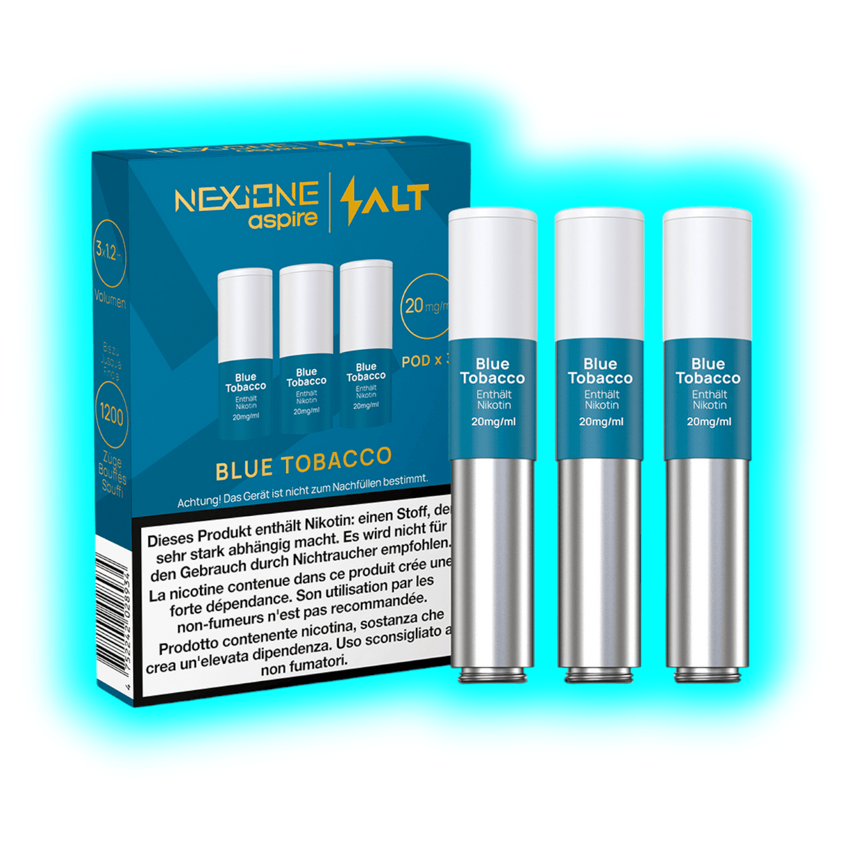 Aspire Nexione Salt Blue Tobacco Pod 20mg 3pcs