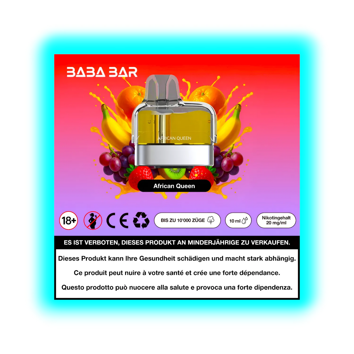 Baba Bar Pod Africa Queen 10ml 20mg/ml