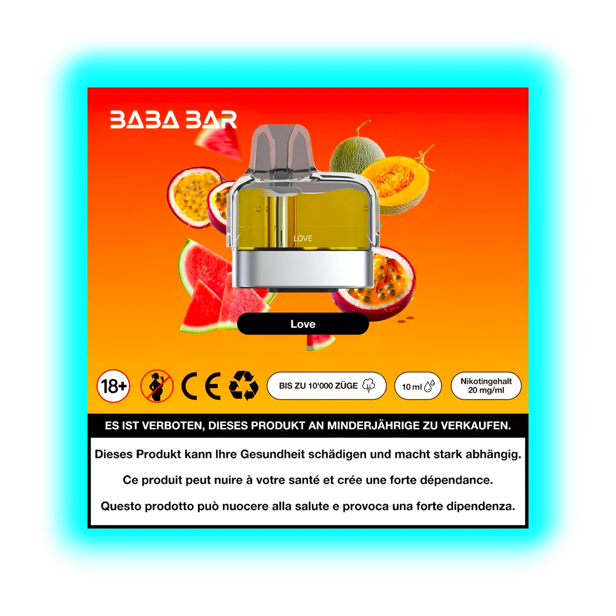 Baba Bar Pod Love 10ml 20mg/ml