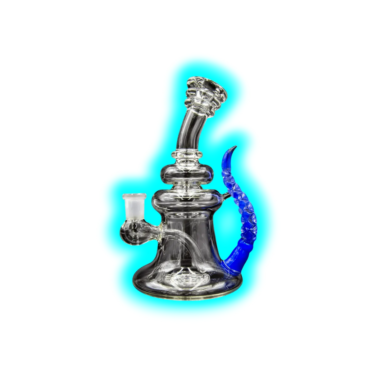 Badabing Glas Badabend Blue Deep Cut Horn 14mm