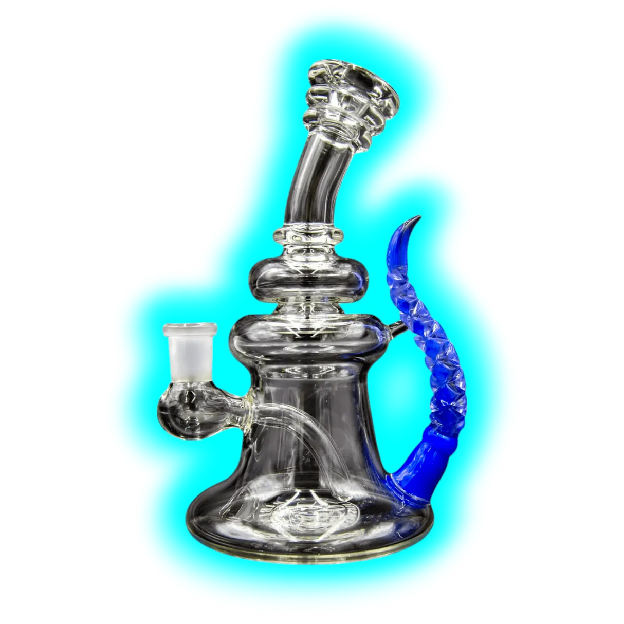 Badabing Glas Badabend Blue Deep Cut Horn 14mm