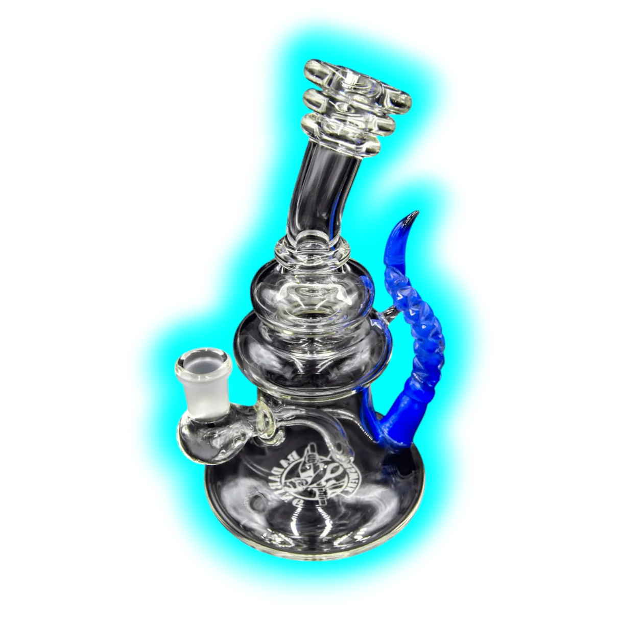 Badabing Glas Badabend Blue Deep Cut Horn 14mm