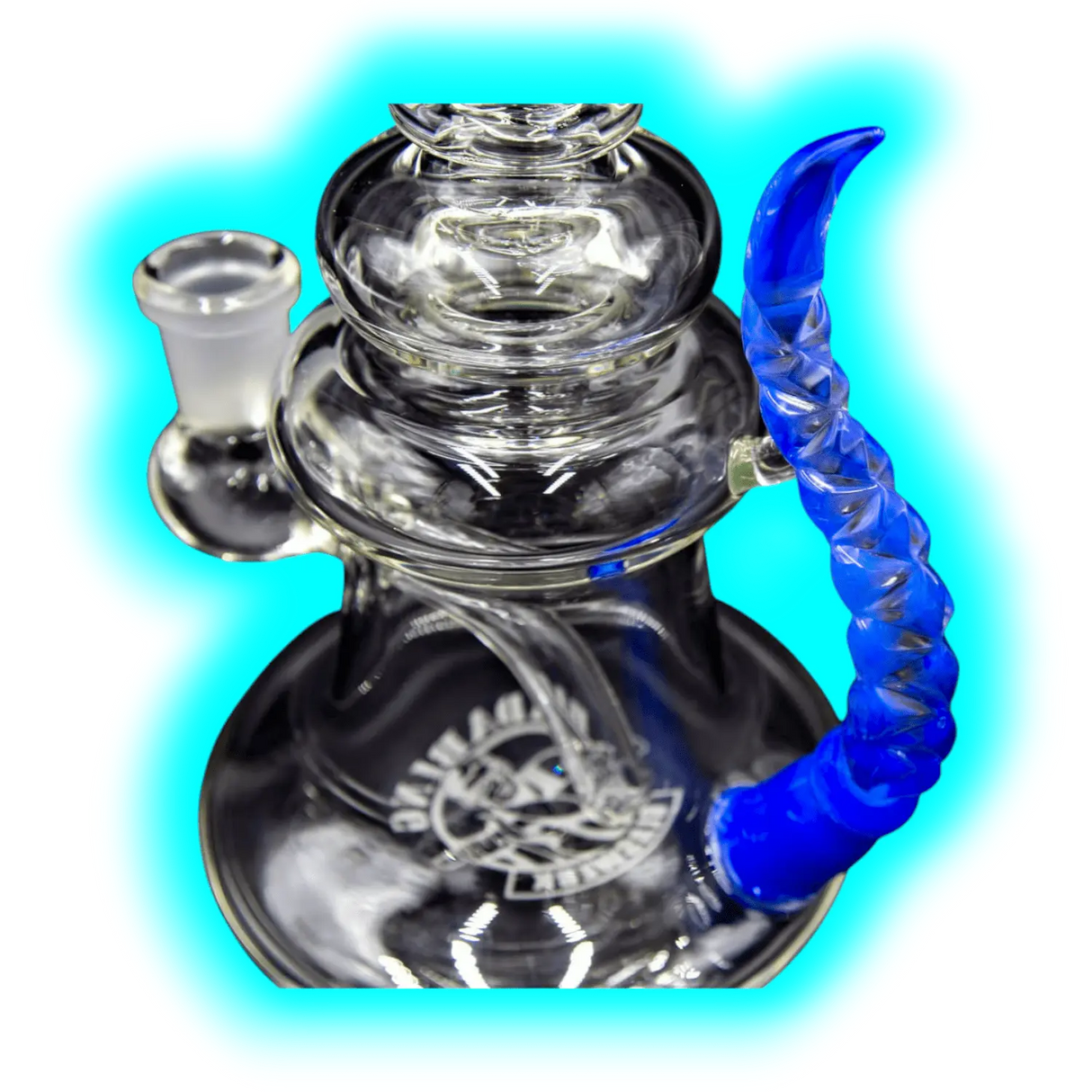 Badabing Glas Badabend Blue Deep Cut Horn 14mm