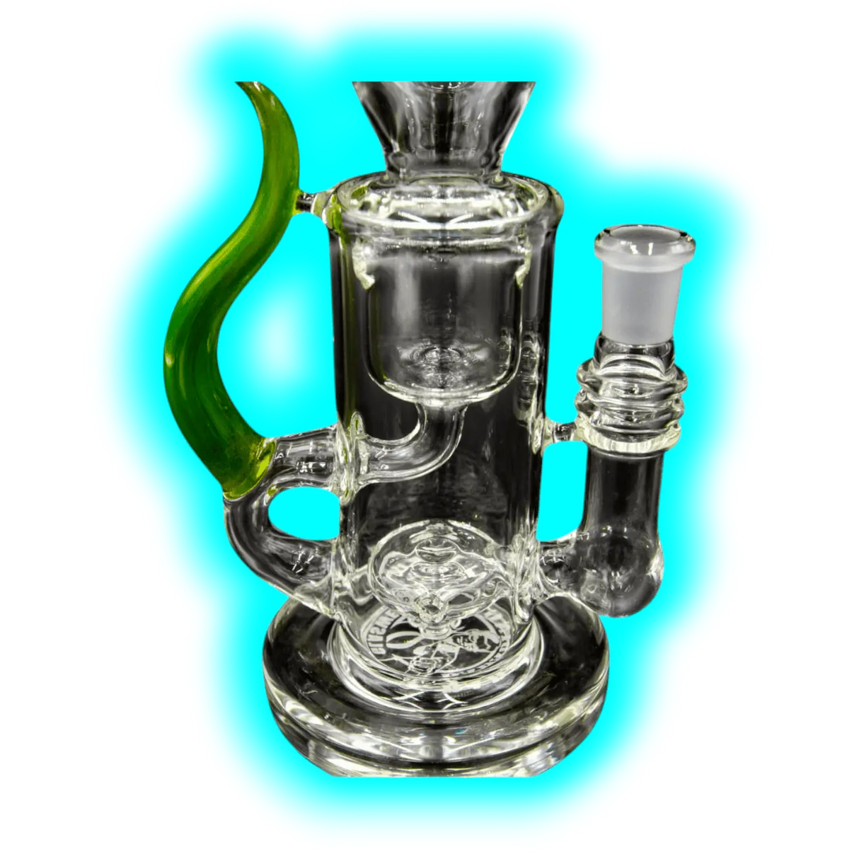 Badabing Glas Special Edition Incycler 14mm Green Horn Unikat