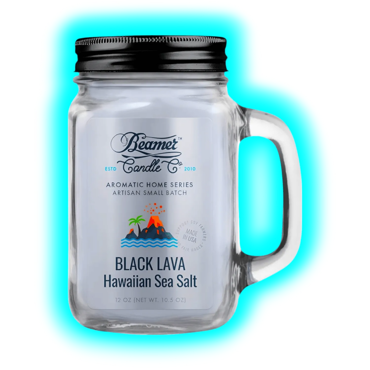 Beamer Candles Co Black Lava Hawaiian Sea Salt