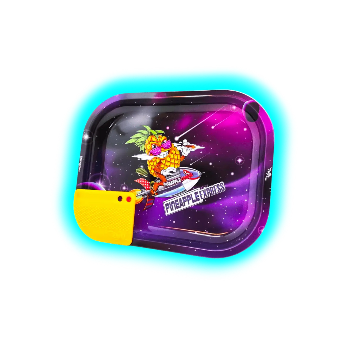 Best Buds Metal Rolling Tray S Superhigh Pineapple Express with Magnetic Grinder Card 140 x 180mm