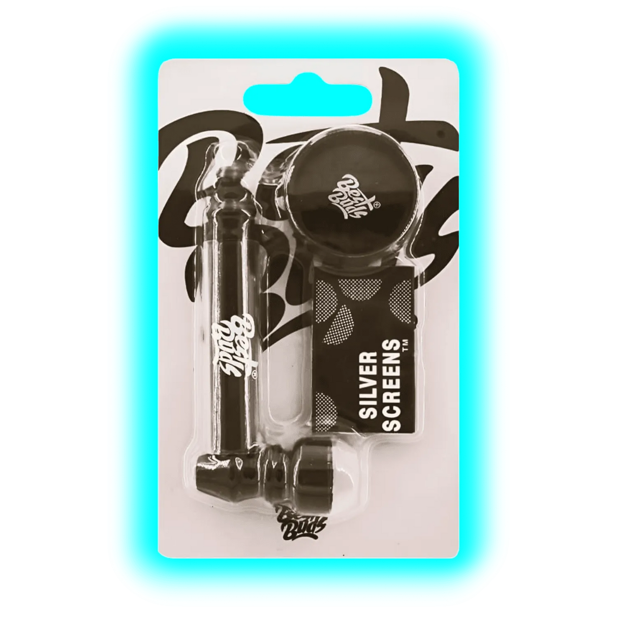 Best Buds Pipsy Black Metal Pipe with Mini Grinder