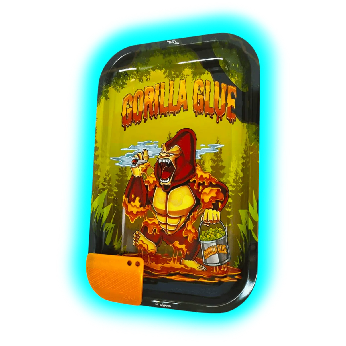 Best Buds Rolling Tray M Gorilla Glue with Magnetic Grinder Card 175 x 275mm