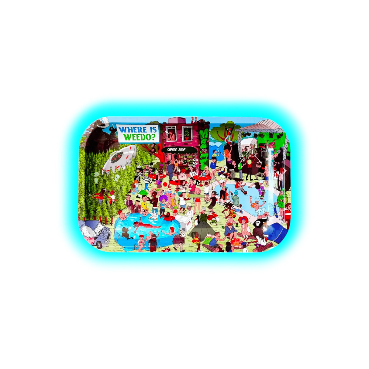 Best Buds Rolling Tray M Where is Weedo with Magnetic Grinder Card 170 x 280mm