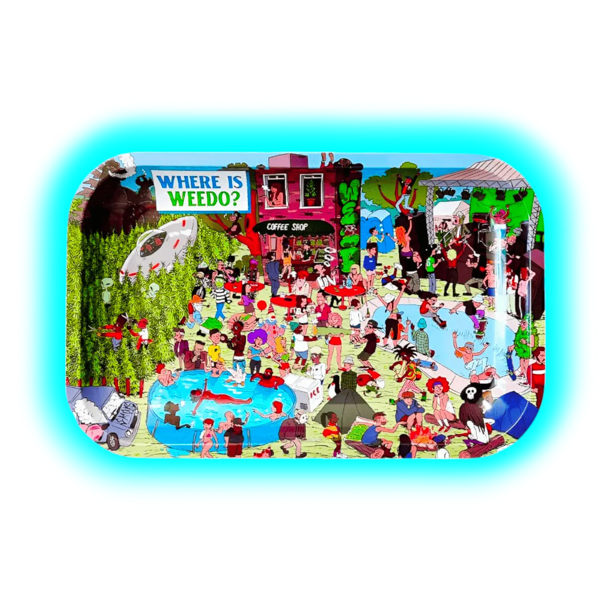 Best Buds Rolling Tray M Where is Weedo with Magnetic Grinder Card 170 x 280mm