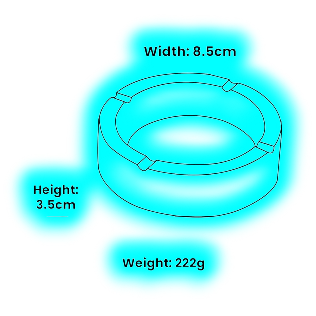 Best Buds Small Glass Ashtrays Gorilla Glue