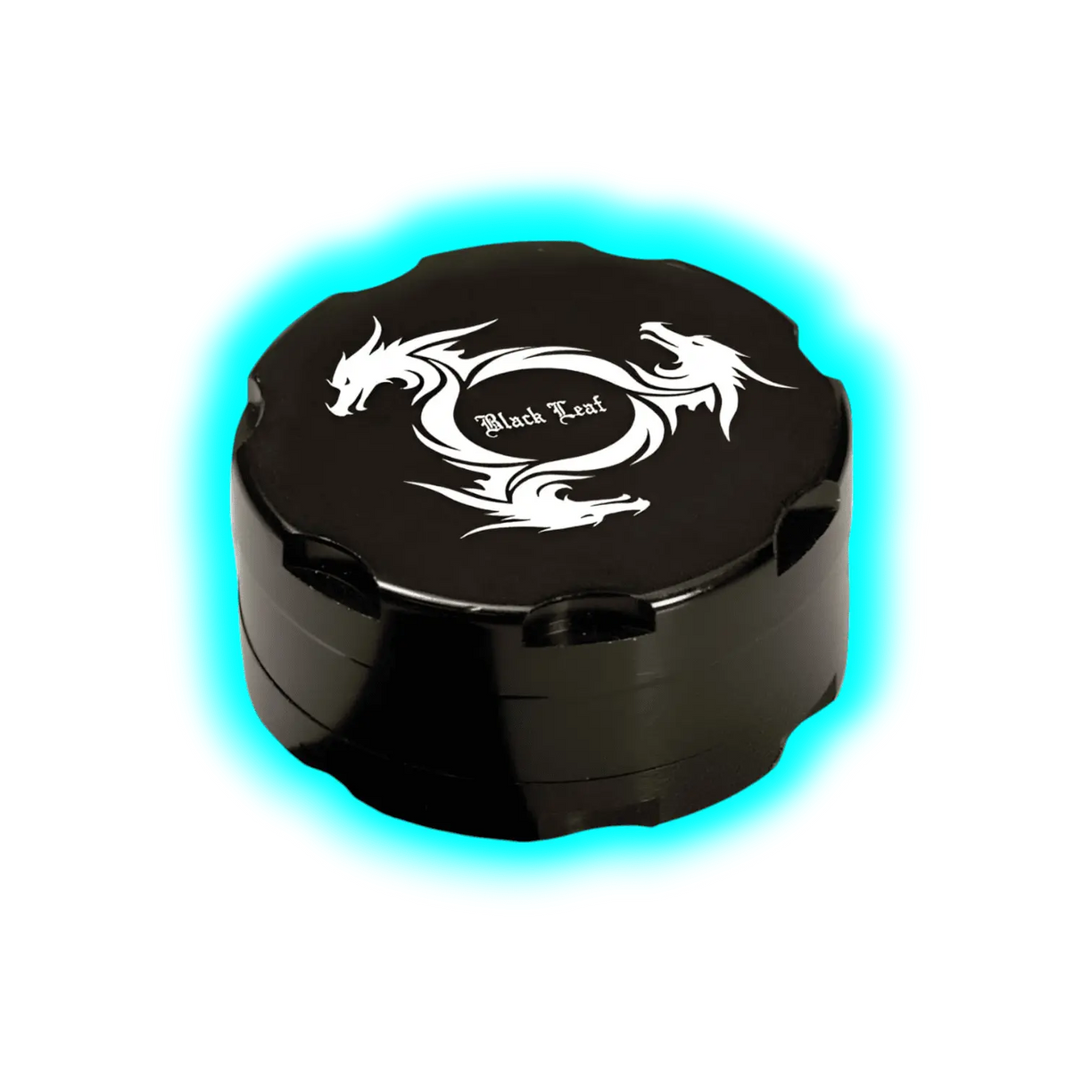 Black Leaf Aluminium Grinder Dragon Wheel 2 Parts 40mm