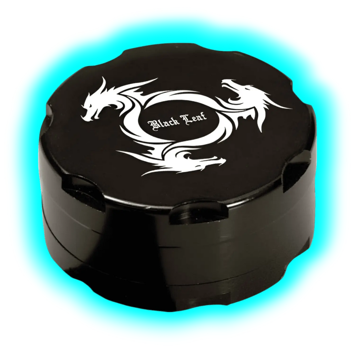 Black Leaf Aluminium Grinder Dragon Wheel 2 Parts 40mm