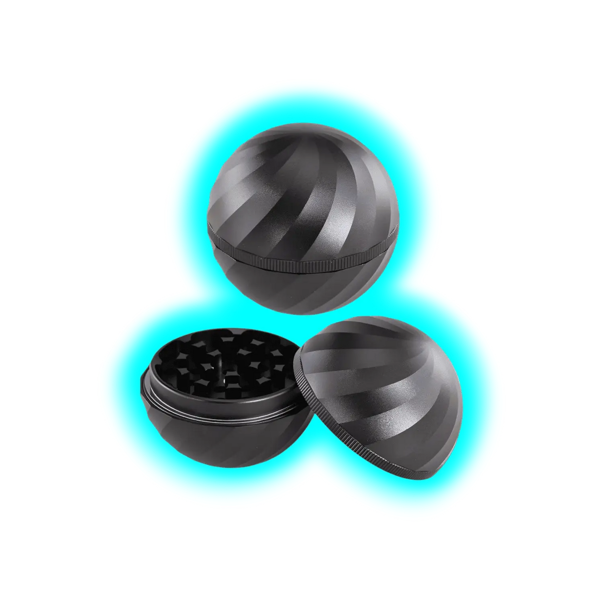 Black Leaf Ball Grinder 4Parts Black