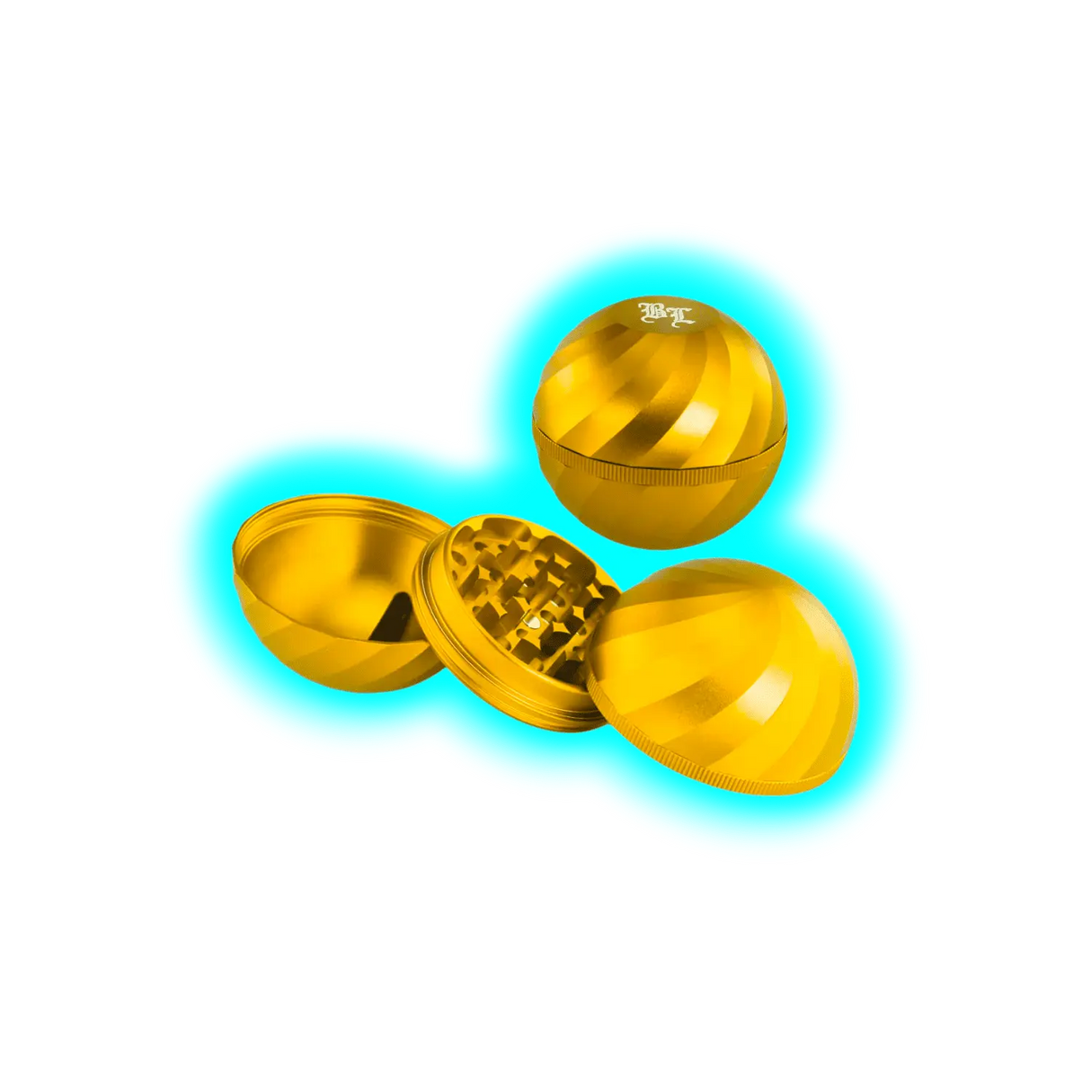 Black Leaf Ball Grinder 4Parts Gold