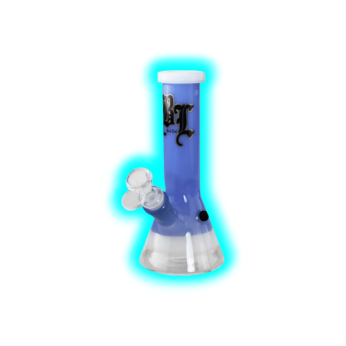 Black Leaf Beaker Bong mini Ice Blau 19.5cm