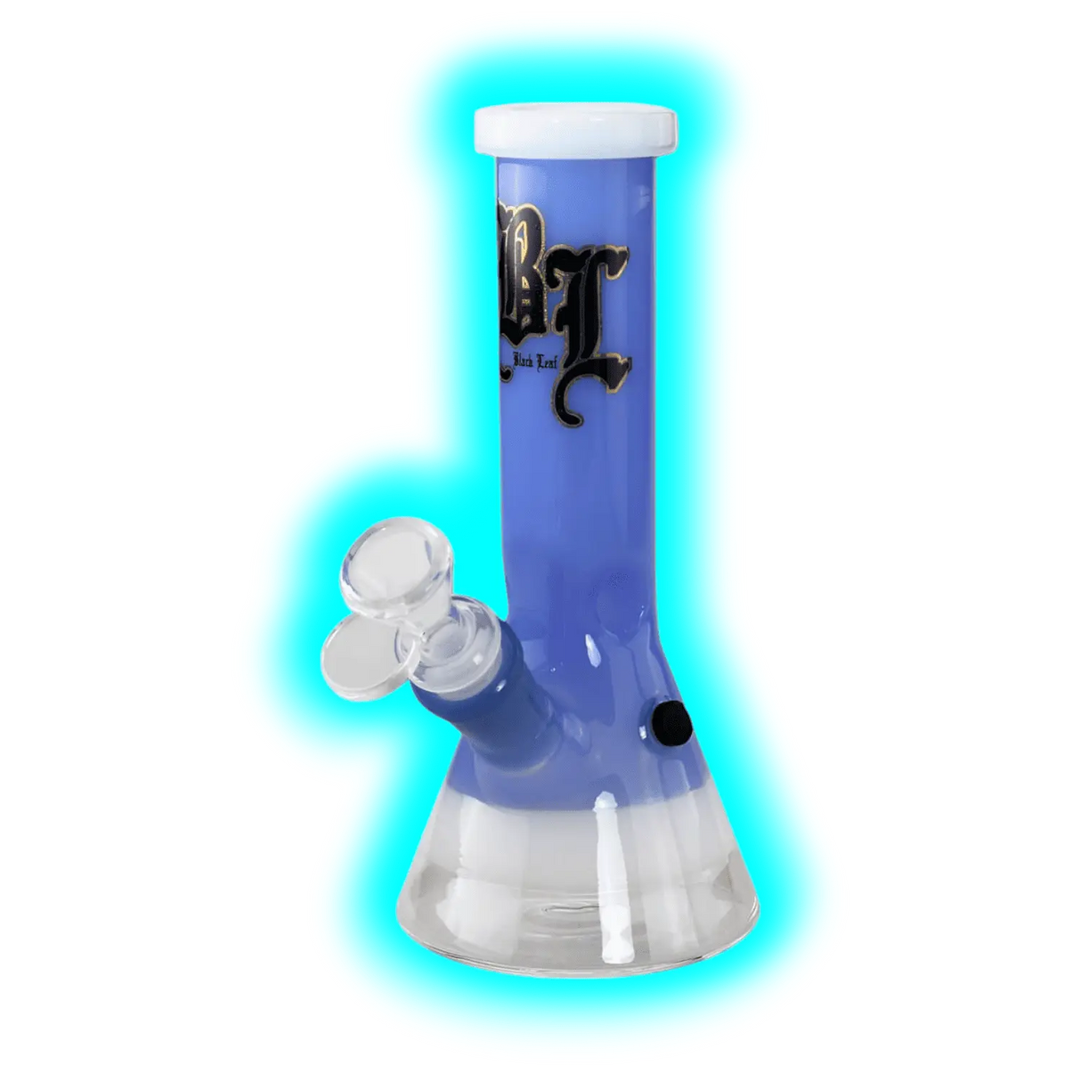 Black Leaf Beaker Bong mini Ice Blau 19.5cm