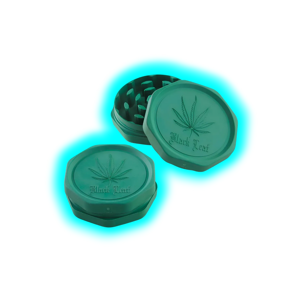 Black Leaf Biodegradable Grinder LEAF 2Parts 62mm Green