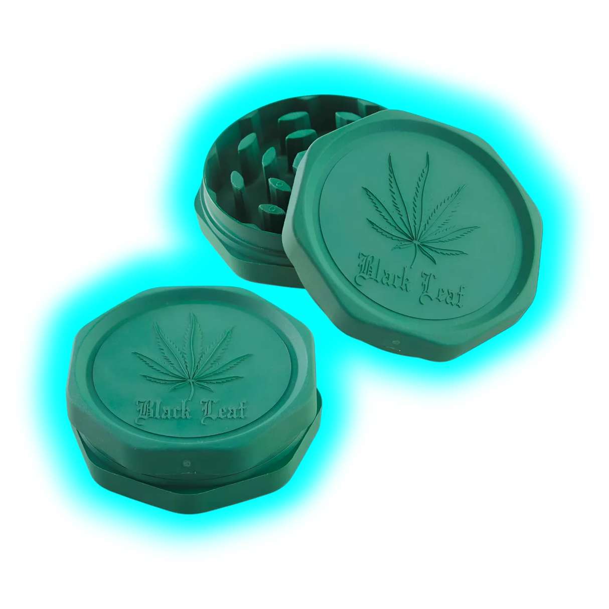 Black Leaf Biodegradable Grinder LEAF 2Parts 62mm Green
