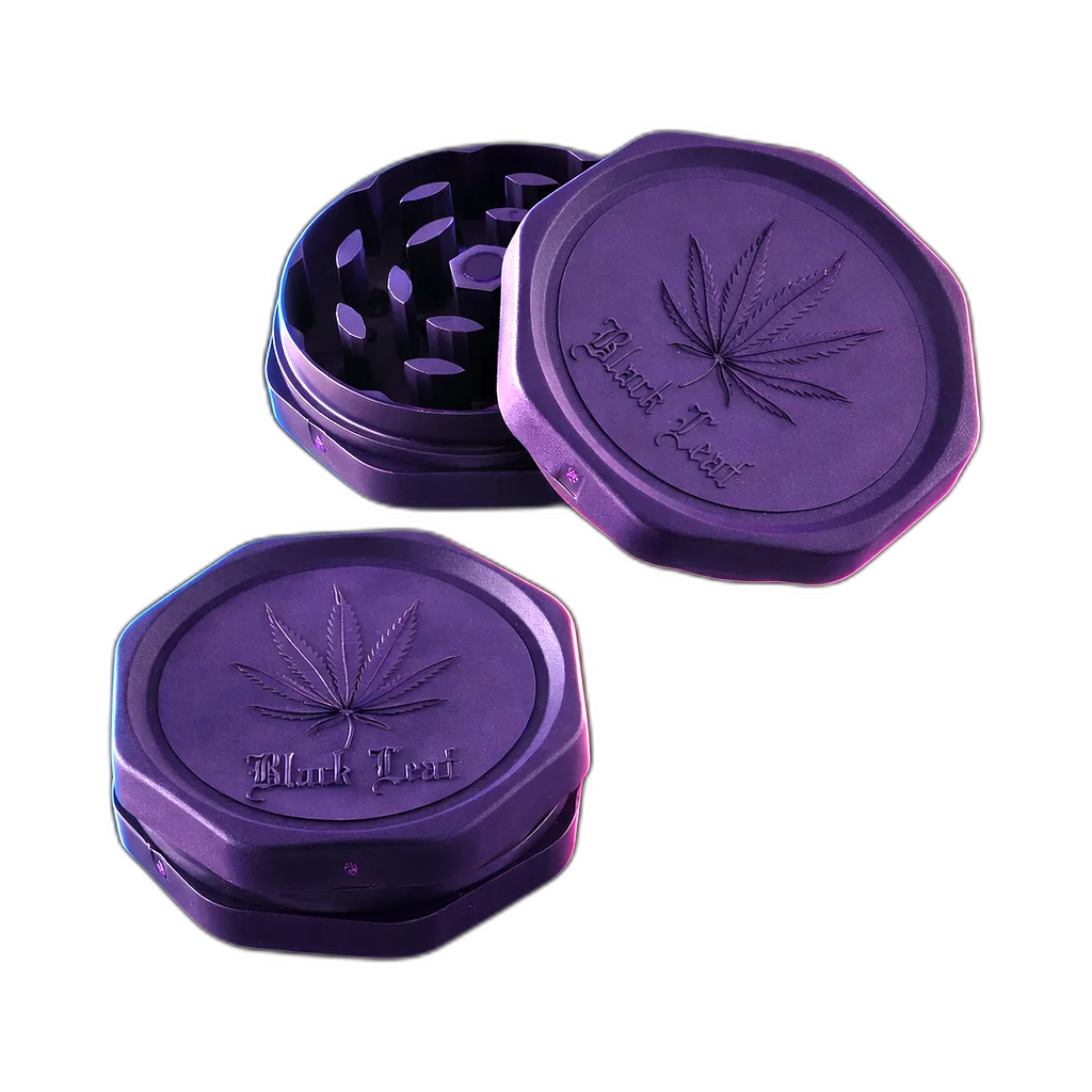 Black Leaf Biodegradable Grinder LEAF 2Parts 62mm Purple