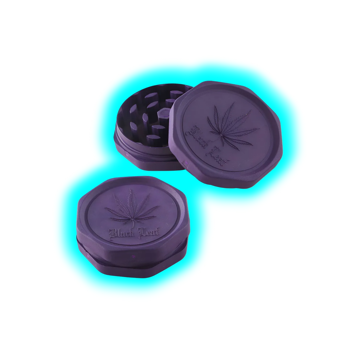 Black Leaf Biodegradable Grinder LEAF 2Parts 62mm Purple