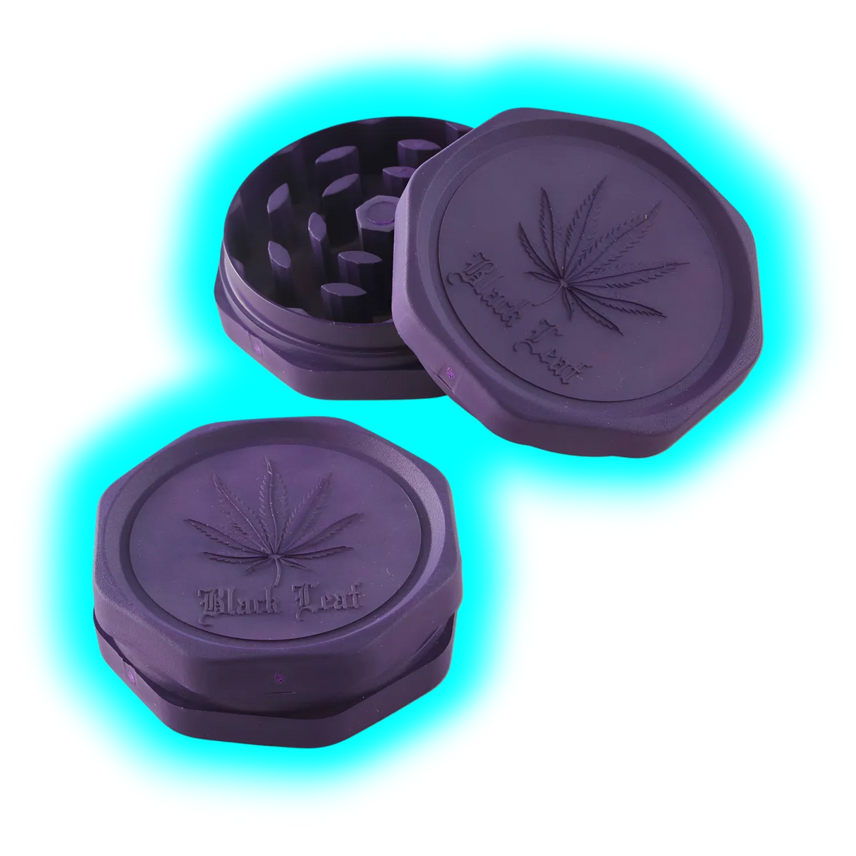 Black Leaf Biodegradable Grinder LEAF 2Parts 62mm Purple