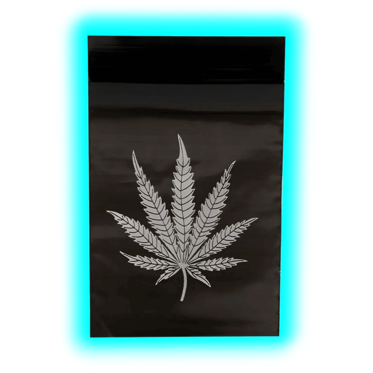 Black Leaf Black Silver Leaf Reclosable Plasticbags 40 x 60mm 100pcs