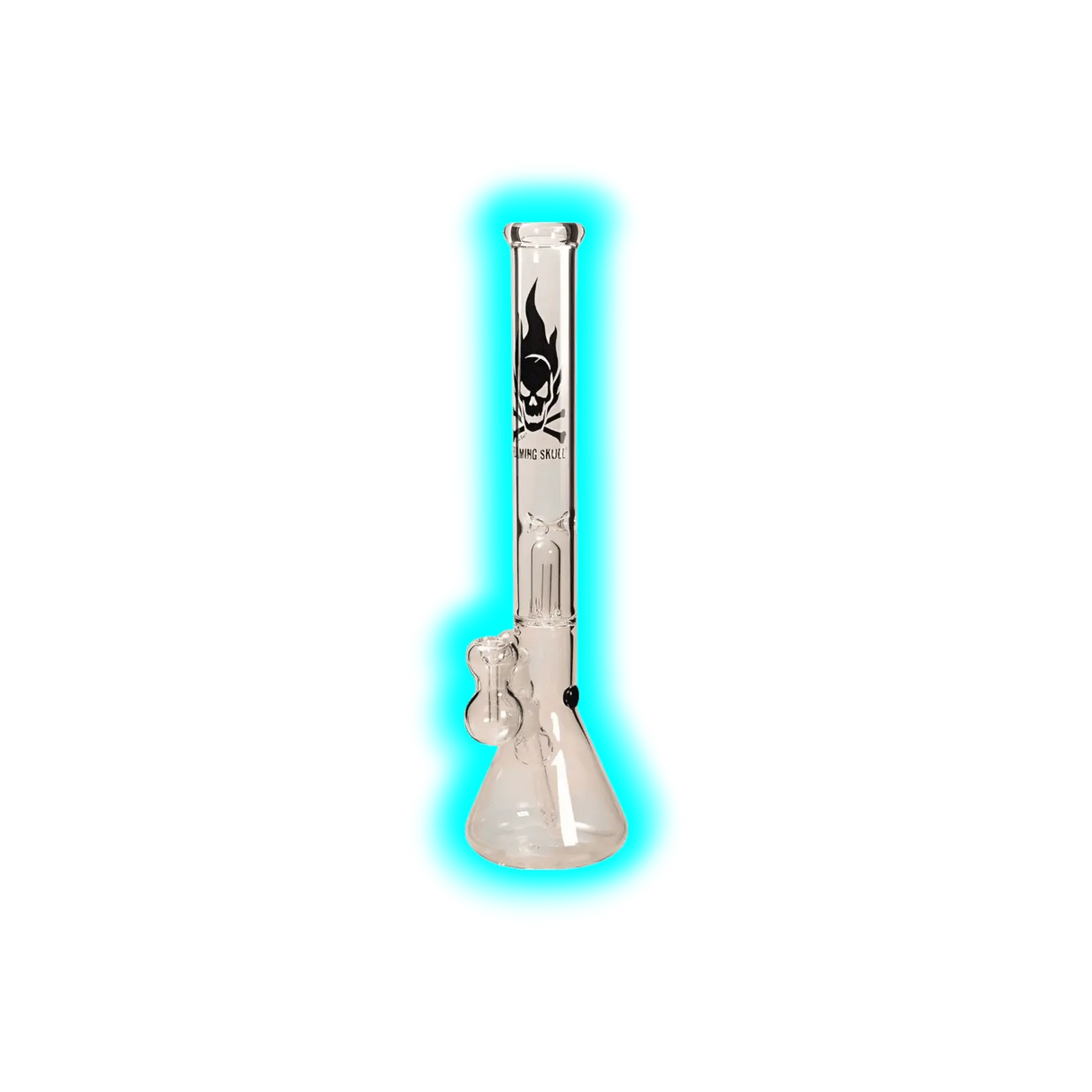 Black Leaf Bong Ice Perkolator FLAMING SKULL