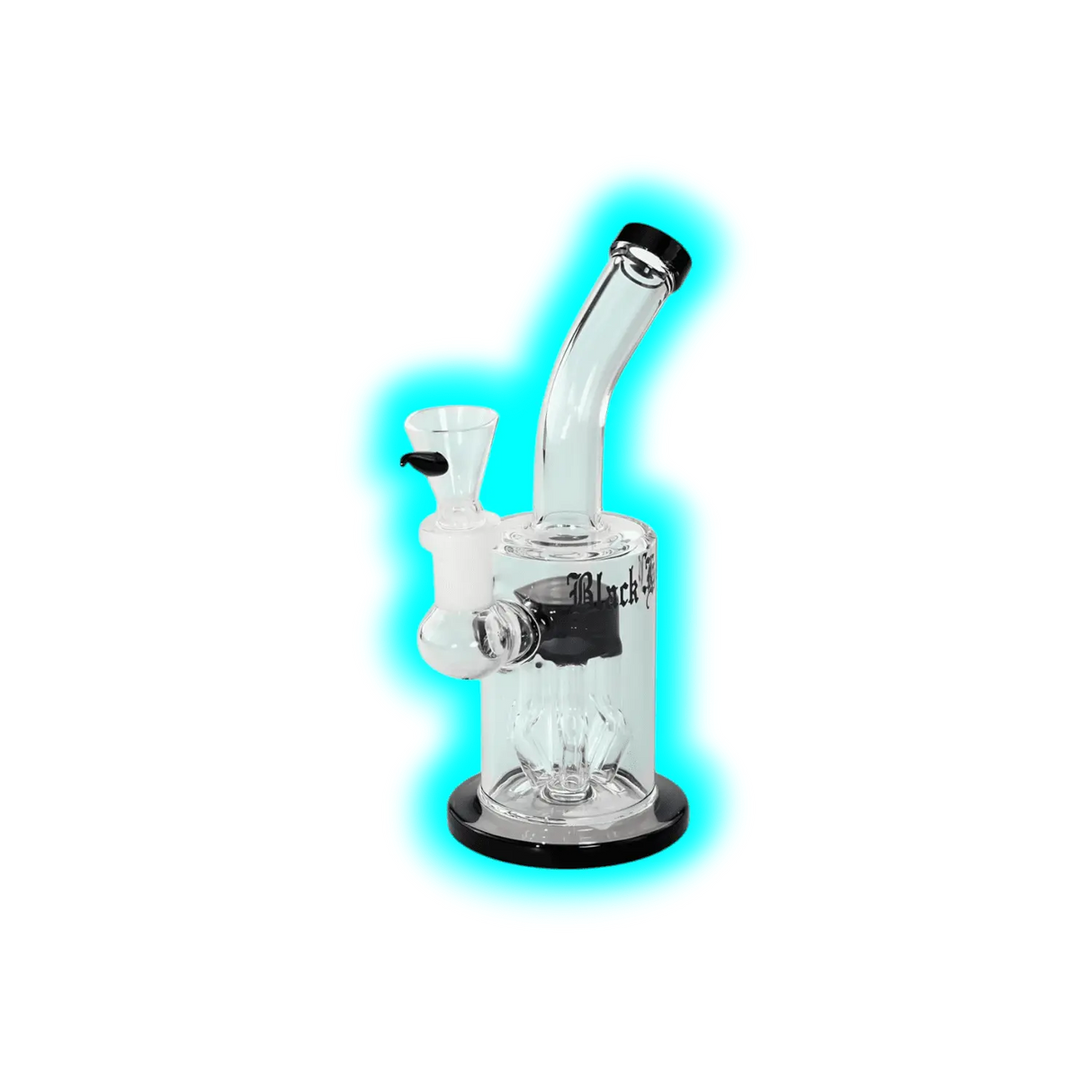 Black Leaf Bubbler mit Baumperkolator 17cm Schwarz