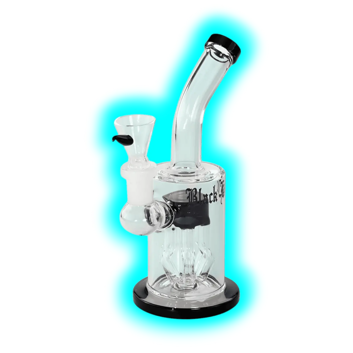 Black Leaf Bubbler mit Baumperkolator 17cm Schwarz