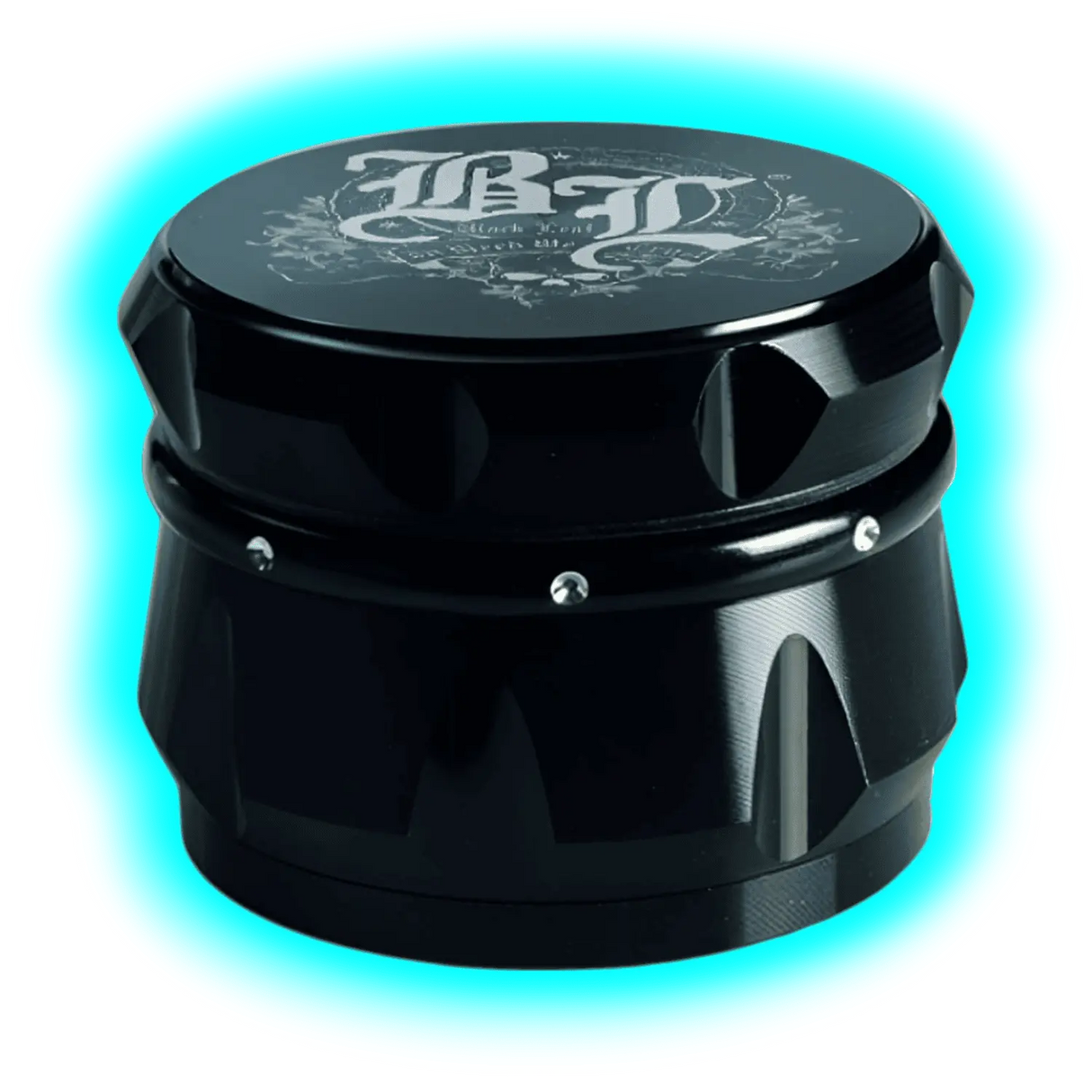 Black Leaf Crown Metalgrinder 4-teilig Black