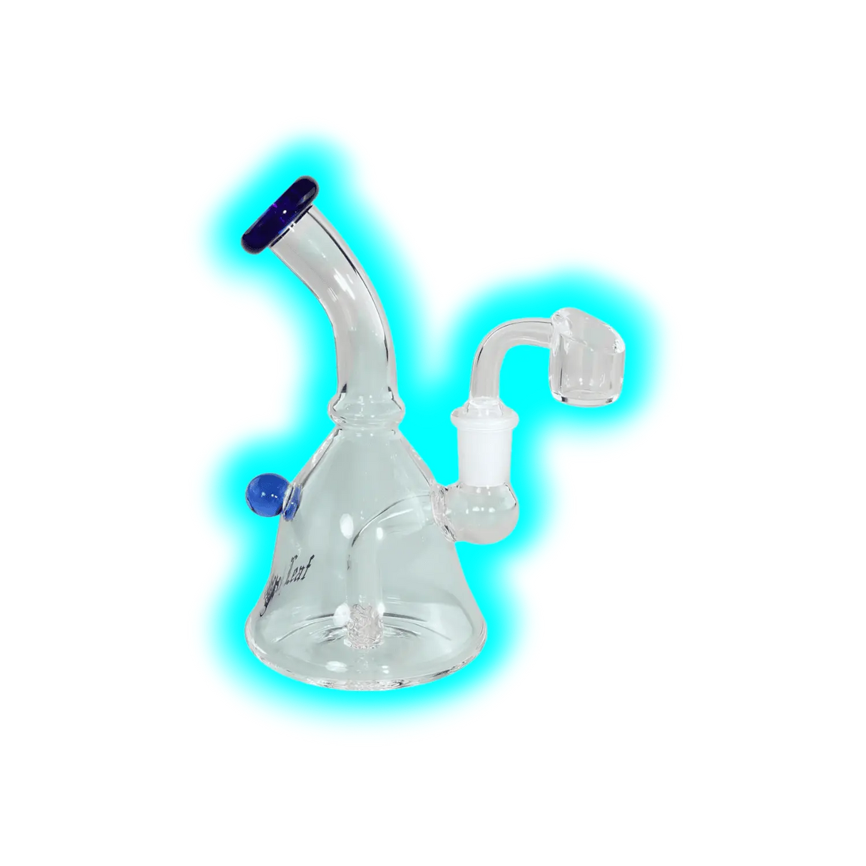 Black Leaf Dab Rig mit Lochdiffusor 15.5cm Blau