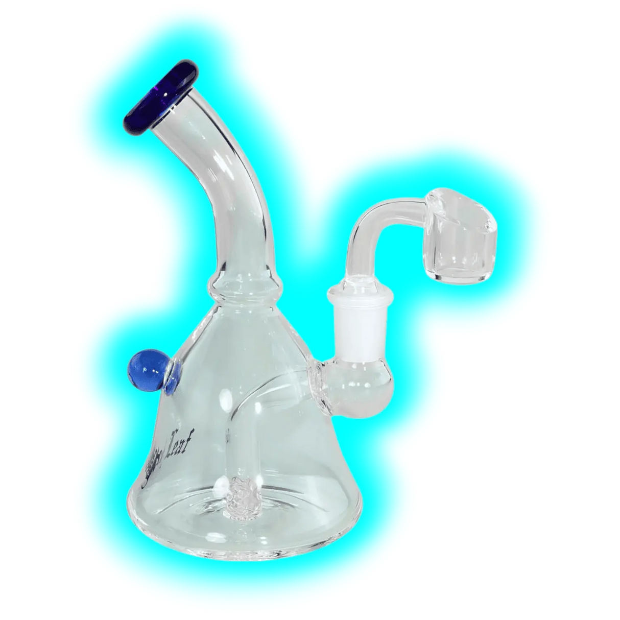 Black Leaf Dab Rig mit Lochdiffusor 15.5cm Blau